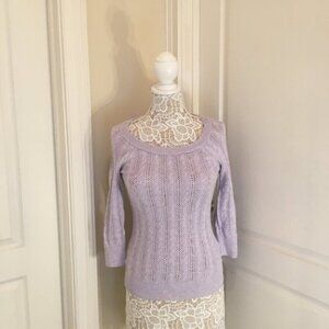 American Eagle lavender purple 3/4 sleeve knit summer sweater